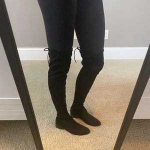 Charles David over-the-knee microsuede boots.